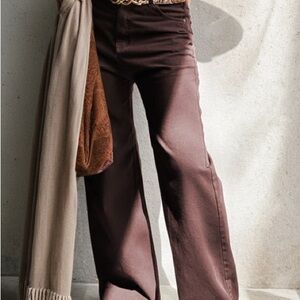 Chocolate brown Wide-Leg Pants